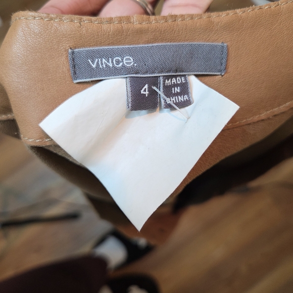 Vince Leather Sleeveless Dress Size 4 - Picture 6 of 8